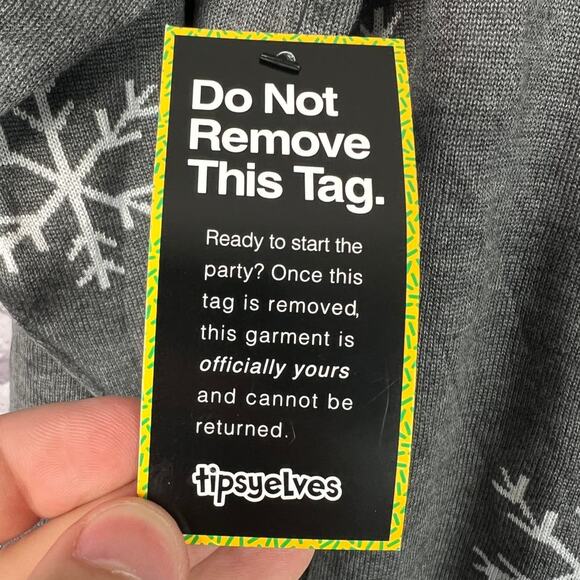 TIPSY ELVES Women's 3X Gray Sequin Snow Day Snowman Ugly Christmas Sweater NWT - Picture 6 of 9